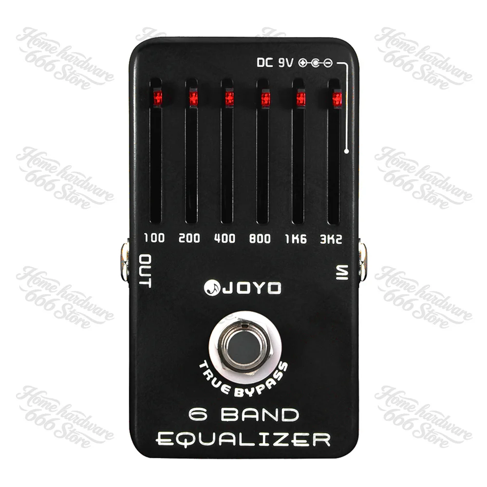 JF-11 6-Band Equalizer Guitar Effect Pedal Low Middle High Frequency EQ Effect True Bypass Guitar Parts & Accessories