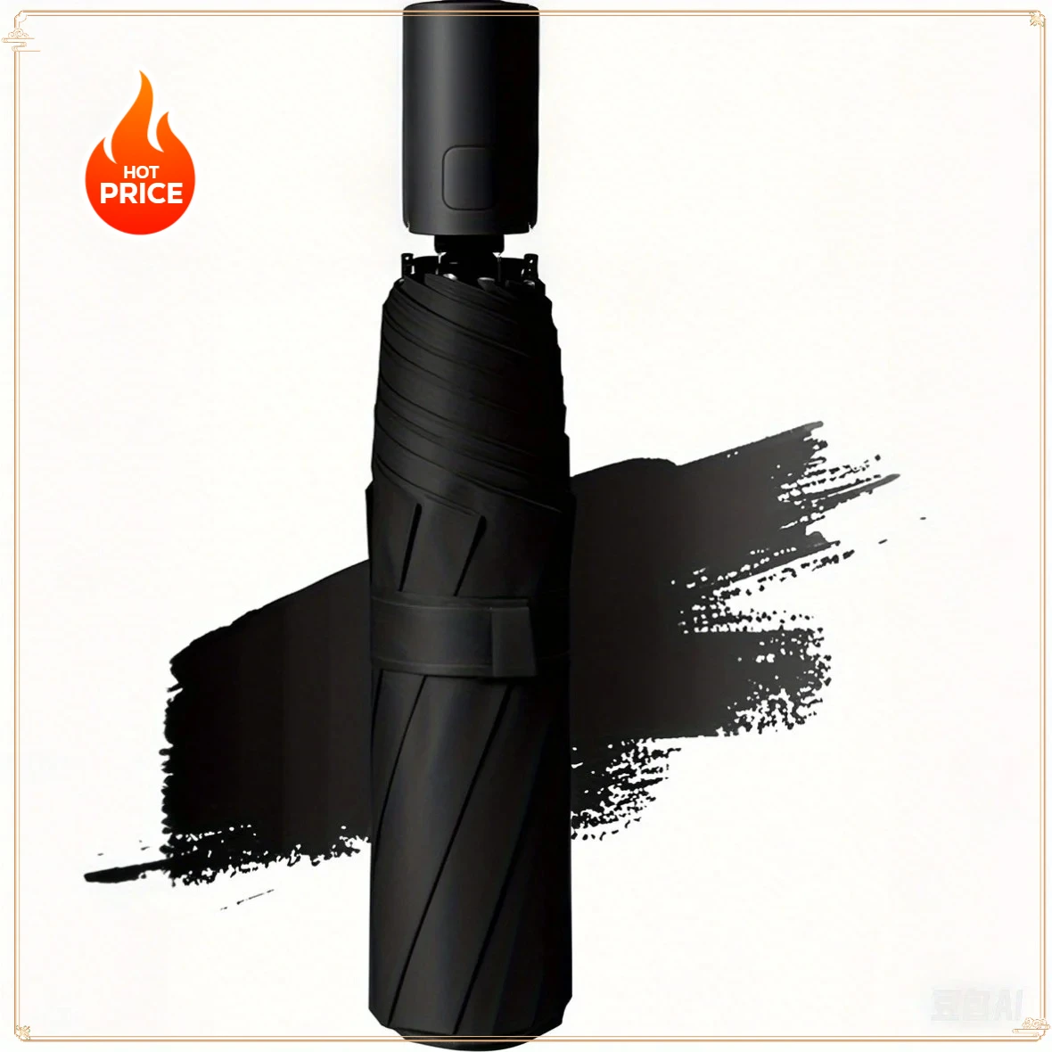 Umbrella 8-Bone Double Keel Automatic Folding Parasol Solid Color High-Value Lightweight Sunscreen Umbrella business umbrella