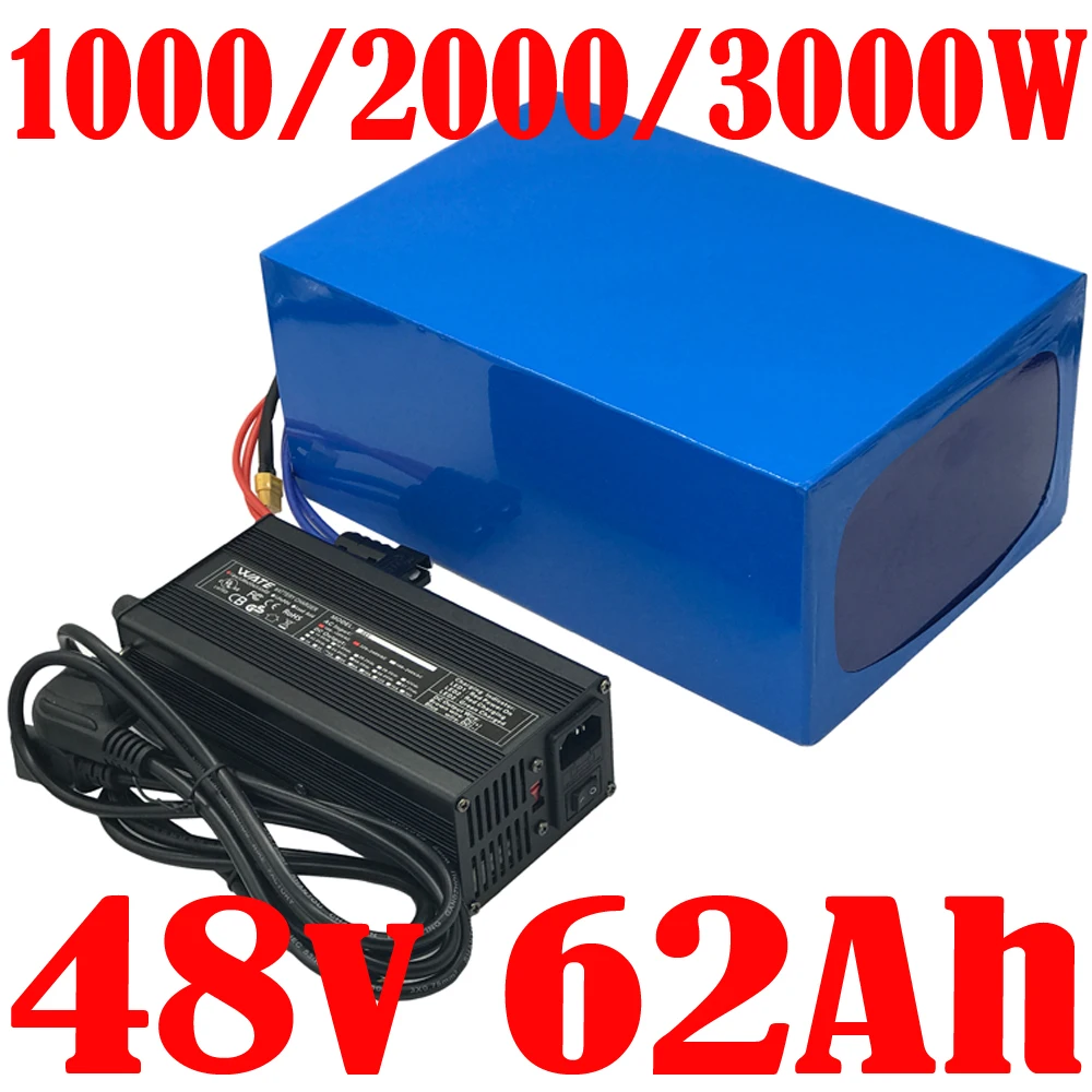 48V 3000W 2000W 1000W E-Bike Battery 48V 60AH lithium Battery Pack 48V 30AH 35AH 40AH 45AH 50AH 55AH 60AH Electric Bike Battery