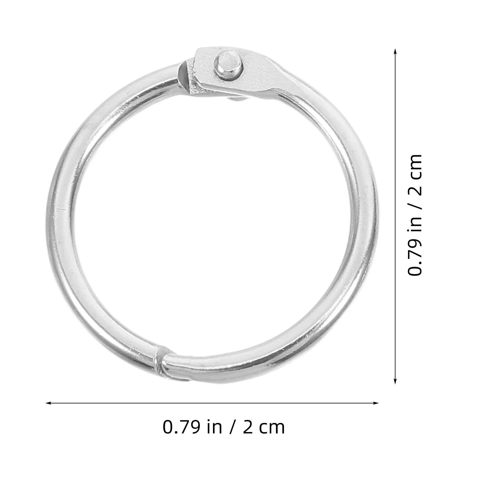 100 قطعة 20 مللي متر دوائر كتاب معدنية لتقوم بها بنفسك حلقات ملزمة لألبوم الصور مذكرة ملف مفتاح حامل مكتب اللوازم المدرسية الفضة #5