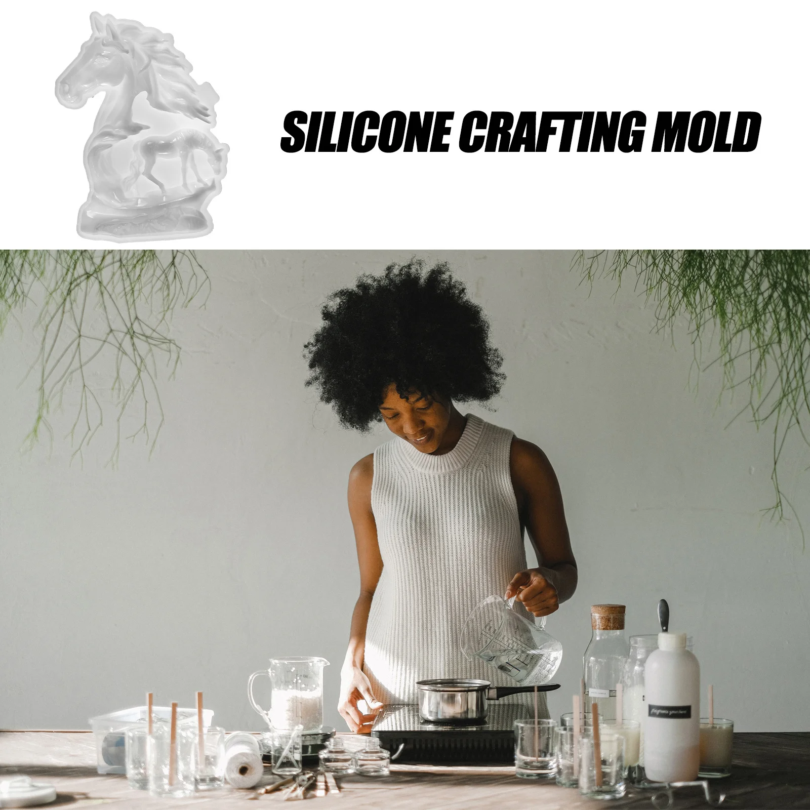 Durable Flexible Silicone Horse Shape Mold DIY Epoxy Casting Mold for Table Decor and Craft Supplies DIY Supplies