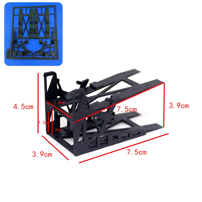 1Pc 1/64 Scale Resin Alloy Car Model Display Stand, Organizer Case
