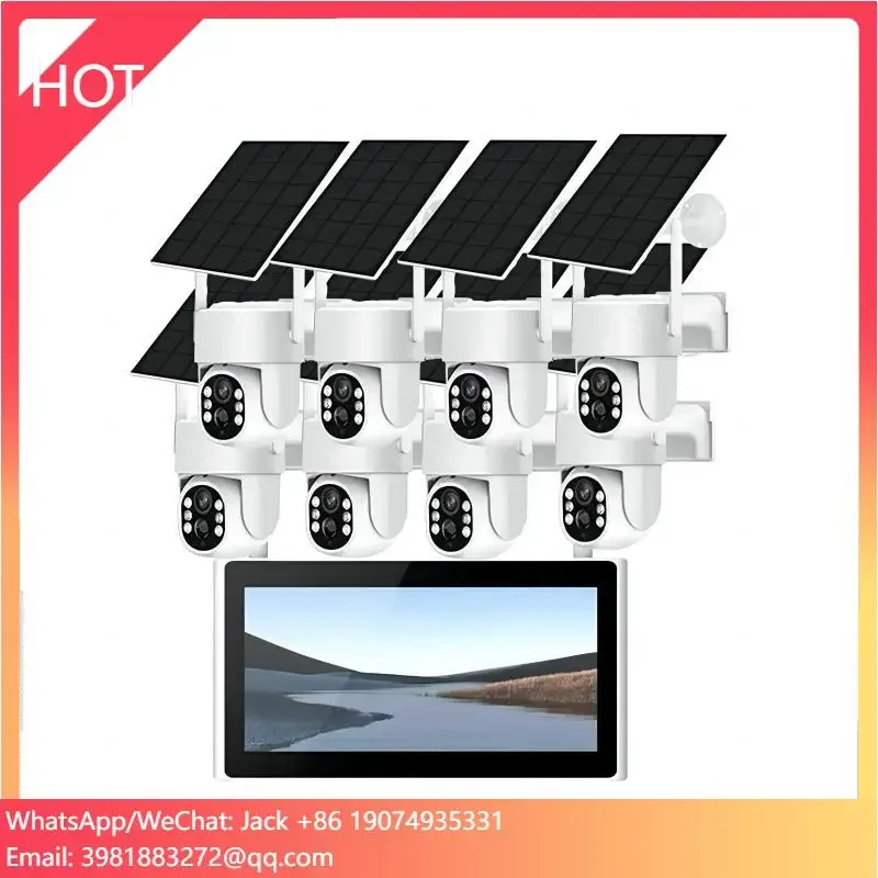 المنتجات المنزلية ذات الصلة بالطاقة الشمسية 8ch 4mp Wifi Nvr Kit نظام أمان الكاميرا الشمسية Cctv مع الطاقة الشمسية