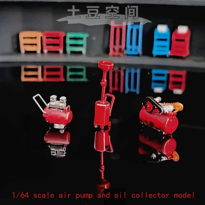 

Реквизит и украшения модели воздушного насоса и масляного коллектора в масштабе 1/64, сцена автомобиля, соответствие сцены мастерской по техническому обслуживанию