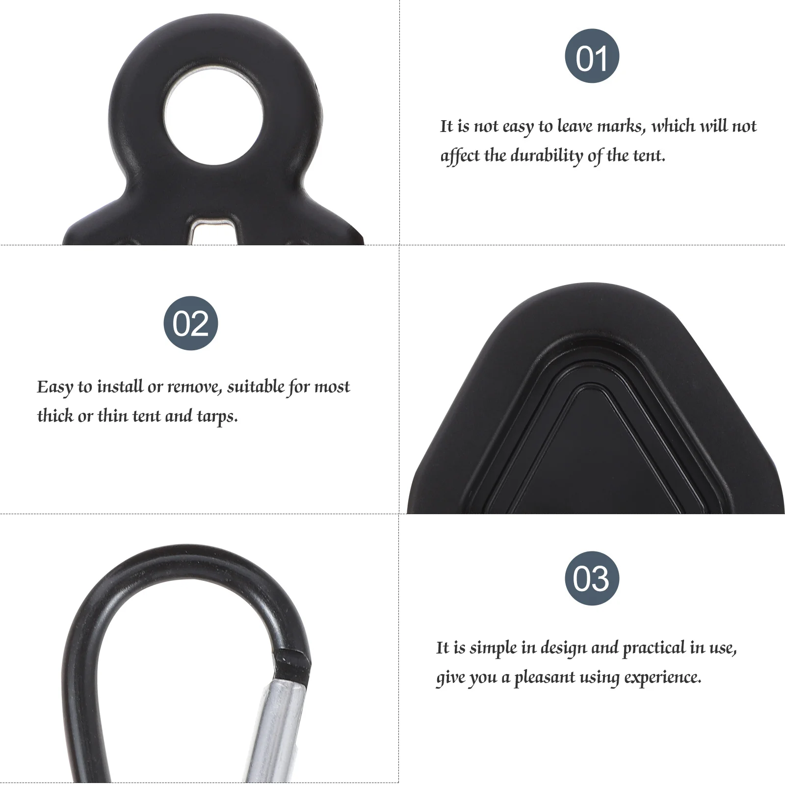 

10Sets Tent Tarp Clamps Portable Lightweight Camping Clips Hooks Outdoor Canopy Accessories Tarp Clips Tent Accessories