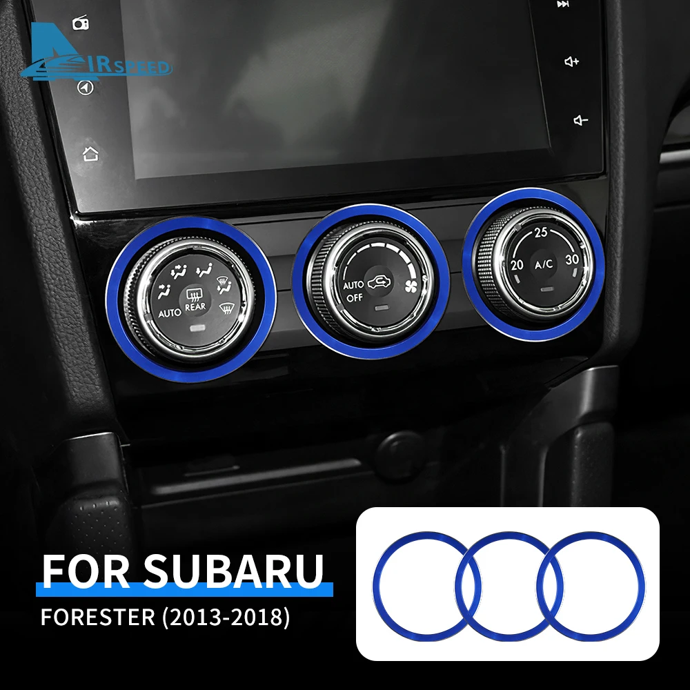 AC Knob For Subaru Forester 2013 2014 2015 2016 2017 2018 Adjustment Switch Rings Navigation Audio Interior Accessories Trim