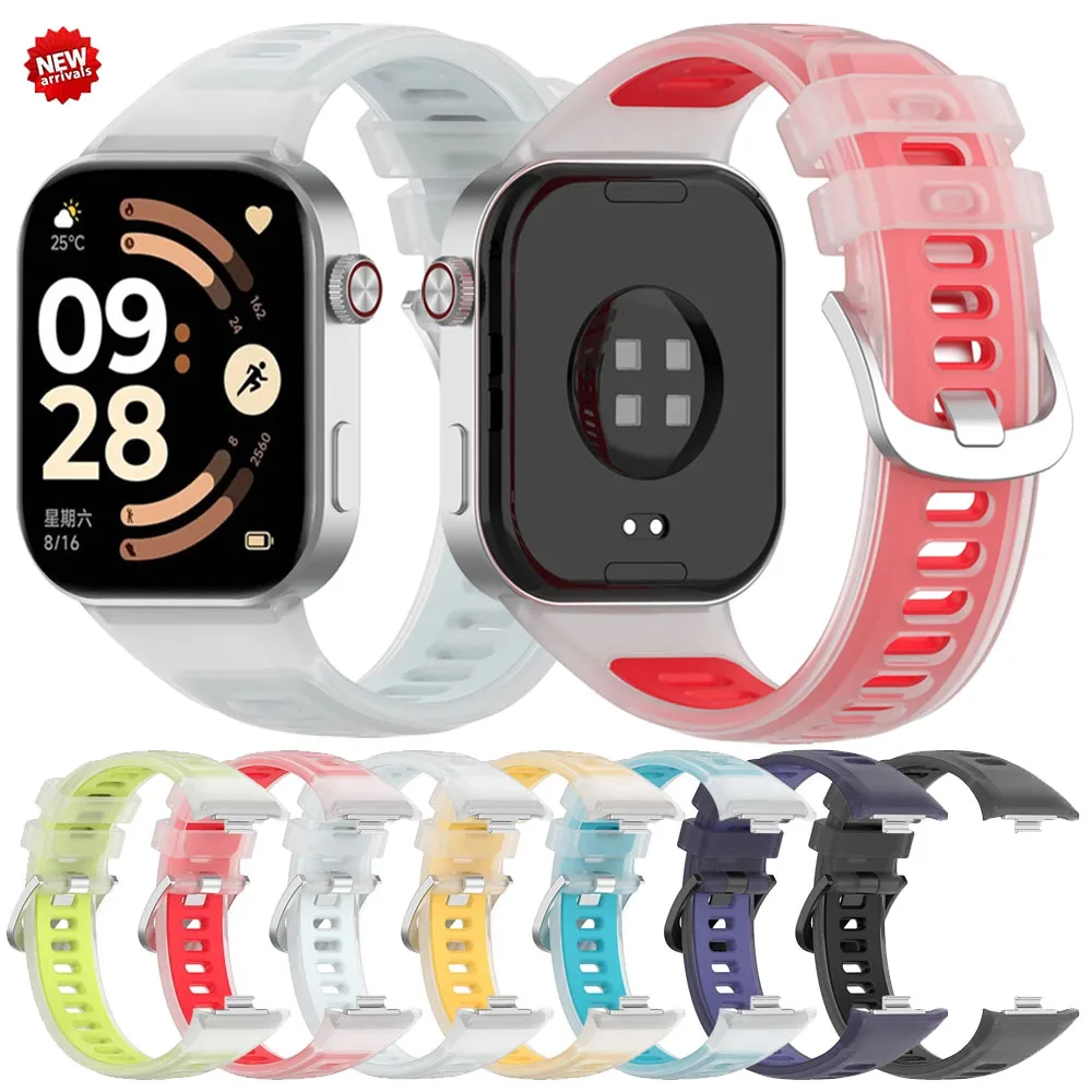 Silikonarmband für Redmi Watch 6 5 4 Transparentes Ersatz-Armband für Xiaomi Mi Band 10 Pro 9 8 Pro Correa