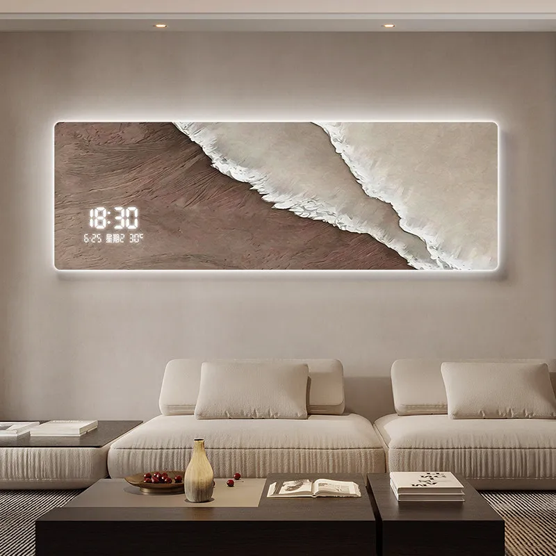 led led digital wall clock modern creative noiseless household decorative painting large hogar y decoración interior furniture
