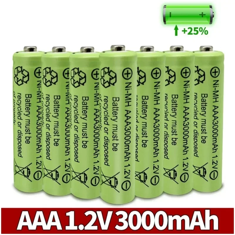 20 PCS AAA 3000mAh 3A 1.2V NiMH Akumulatory do MP3 Zabawki zdalnie sterowane Latarka LED Budzik Zdalnie sterowany nietoperz