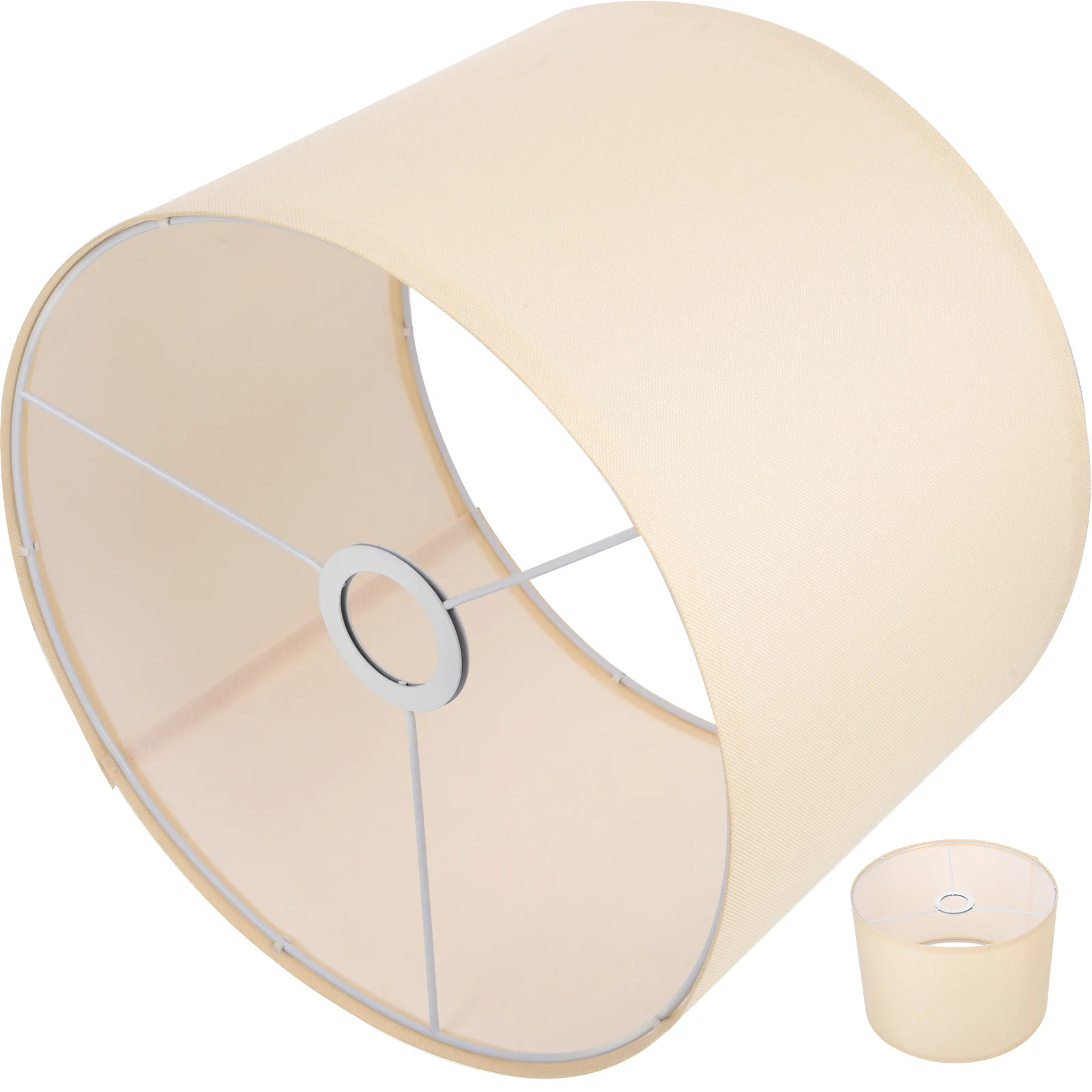 

Beige Lampshade Tulip Linen Cover for E27 Bulb Bedroom Table Lamp Shades Modern Fabric Protective Eye Softening Light Floor Lamp