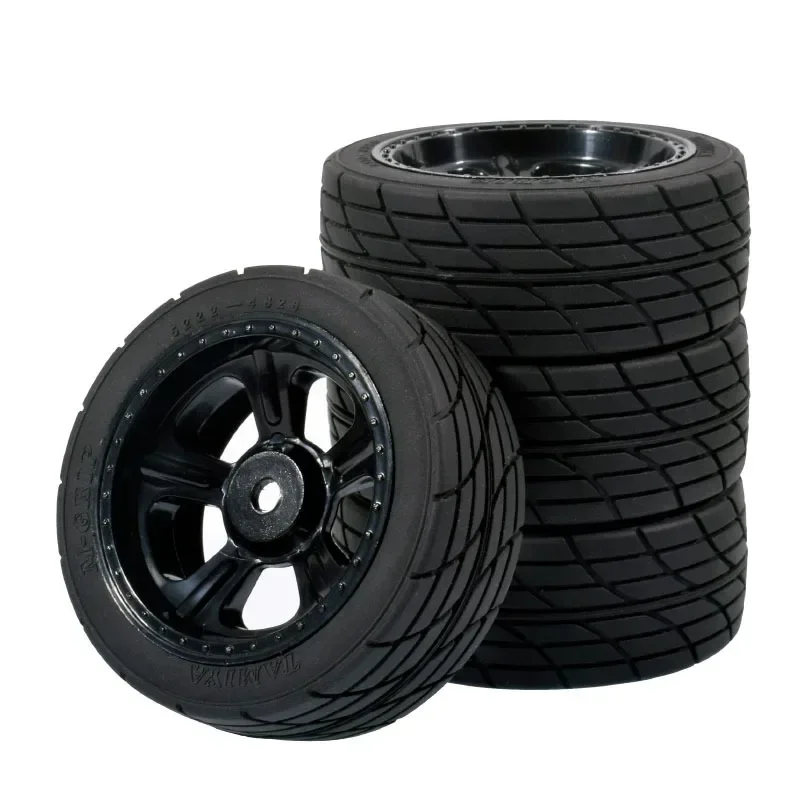 

4pcs OD 68mm Rubber Tire Wheel 12mm Hex for Tamiya TT02 XV02 PTG-2 1/10 RC Racing Car Upgrade Parts