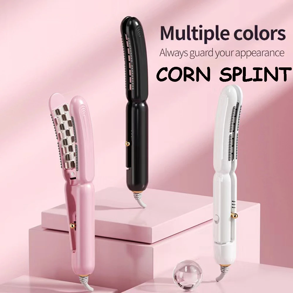 

Corn Fluffy Curling Iron Pea Pod Arc Grid Corn Hair Straightener Pad Hair Root Hair Care Styling Salon Tool Accessory