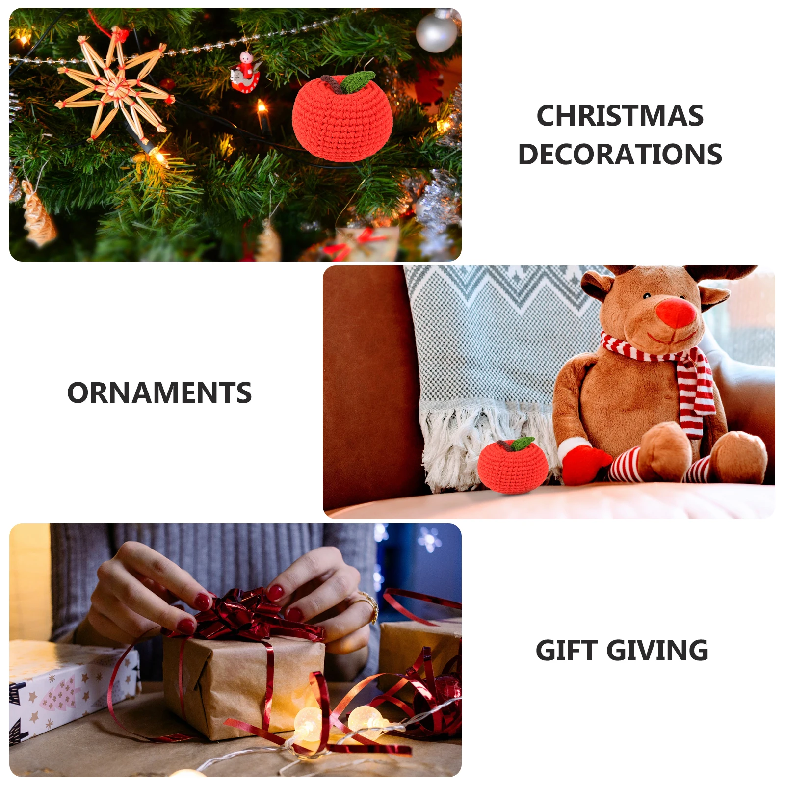 

1pc Handcrafted Craft Gift Xmas Tree Pendant Christmas Decoration Christmas Party Prop For Creative Gift Fake Home Office