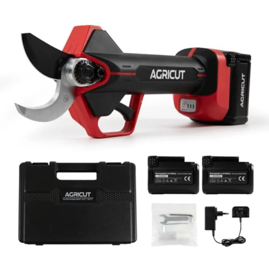 

Electric Pruning Shears 1.4 Inch Max Cutting Capacity Hand Pruners 14.4V Cordless Branch Cutter with 2 * 4Ah Batteries