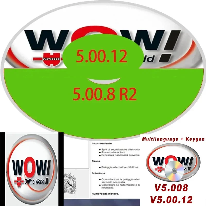 2024 Hot W-ur-th WOW V5.00.12 WOW 5.00.8 R2 Software Multi-languages with Keygen For Tcs Multi-diag Cars Diagnostic Tool