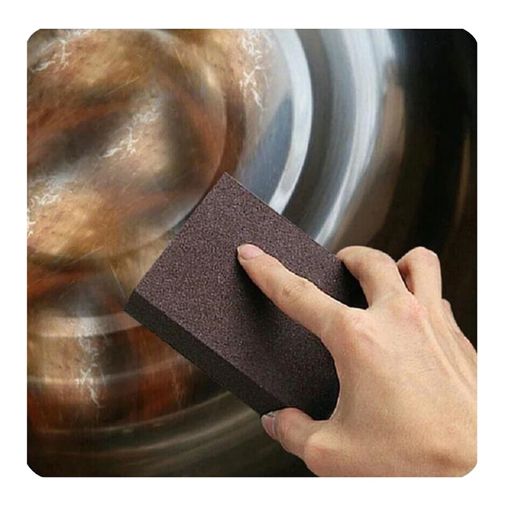 

5pcs Cleaning Sponge High Density Emery Layer for Kitchen Stove Pots Pans Rust Remover Water Only Non Scratch Descaling Eraser