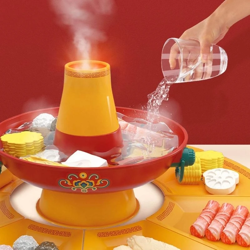 Kitchen Appliances Hotpot Toy Set for Pretend Playing Battery Powered 15UB