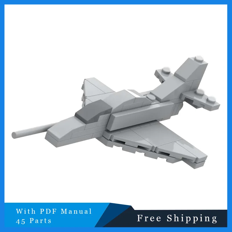 

45PCS War Series Technology Warplane Modular MOC Creative Building Block Model DIY Assembly Children Toy Festival Christmas Gift