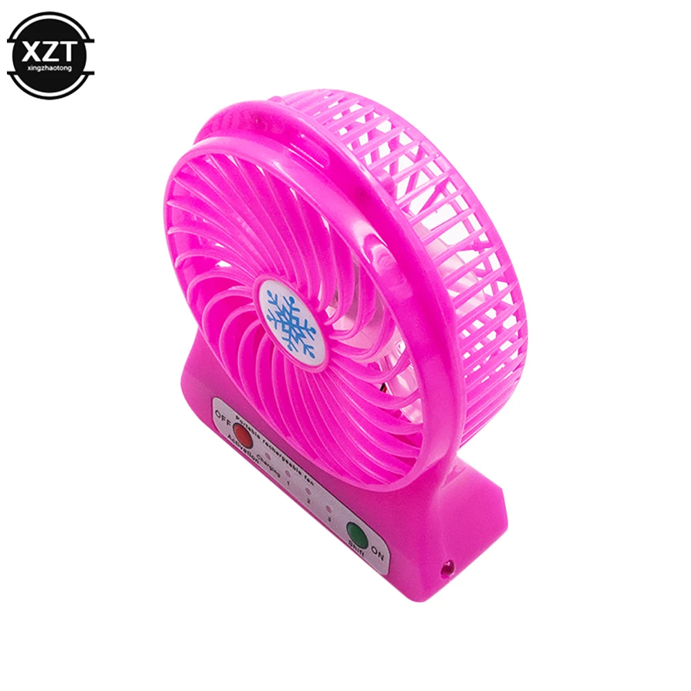 1pc Tragbare Wiederaufladbare Mini Fan LED Licht Luftkühler Mini Schreibtisch Fan USB Kühlung Wiederaufladbare USB Handheld Fans