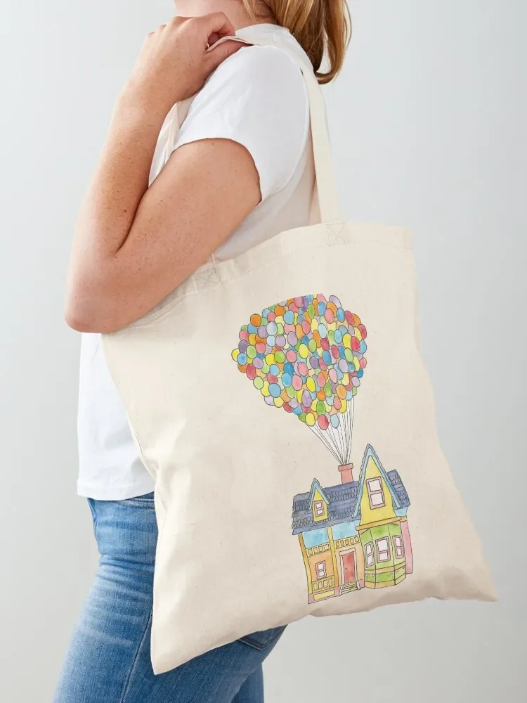 Up House Tote Bag canvas tote bag supermarket folding bag Portable shopping Canvas stote
