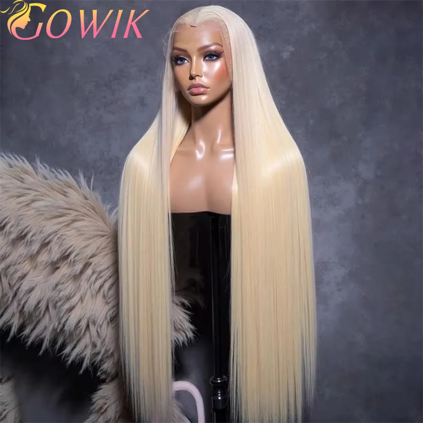 

613 Блондинка, кружевные фронтальные парики из натуральных волос 13x6 HD, прозрачные бразильские прямые парики из натуральных волос на кружеве для женщин, плотность 250