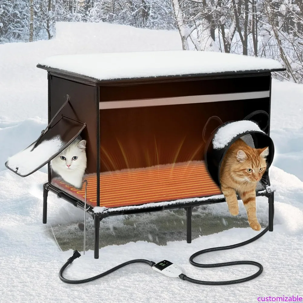 

Outdoor Winter Cat Shelter: Waterproof and Insulated Feral Cat House for All-Weather Protection