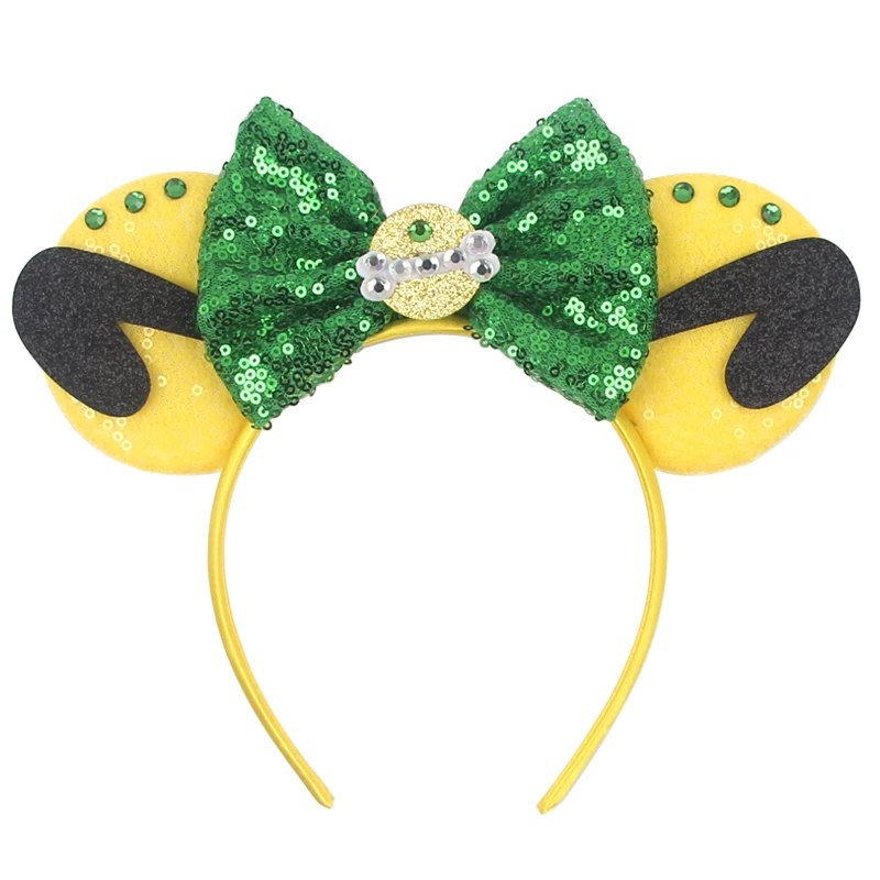 Cartoon-Schloss-Pailletten-Mausohren-Stirnband mit Pailletten-Schleife, Mädchen-Cosplay-Haarband, Partygeschenk für Erwachsene/Kinder, Kinder-Haaraccessoires – Detail 7