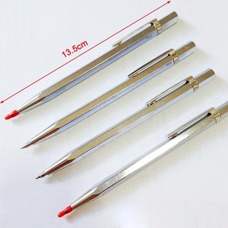 1PC Alloy Tungsten Steel Tip Double End Sharp Scriber Pen Ceramics Glass Shell Metal Construction Marking Tools