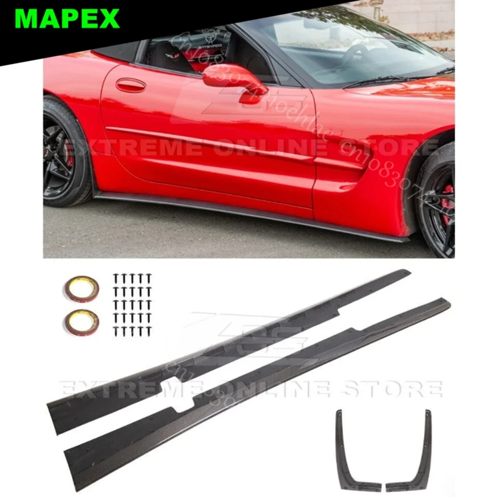 ل 97-04 كورفيت C5 |   ZR1 نمط ألياف الكربون التنانير الجانبية زوج لوحة الروك