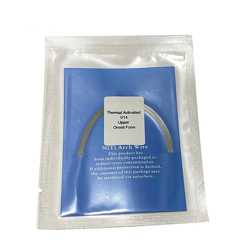 Dental 50pcs High Quality Orthodontic Super Elastic Niti Heat Thermal Activated Round Arch Wire Ovoid Form Thermal Wires