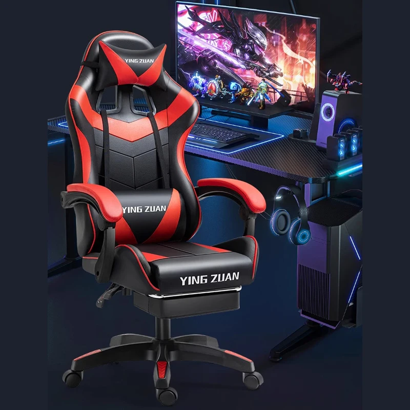 Gaming Chair Home Comfort Computer Office Chair Anchor Live Chair Lift Adjustable Backrest can Recline Back Nylon Feet
