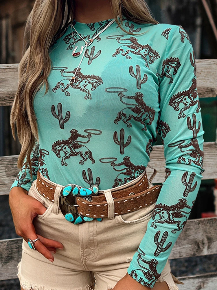 

Vintage Rodeo Mesh Long Sleeve T-shirt