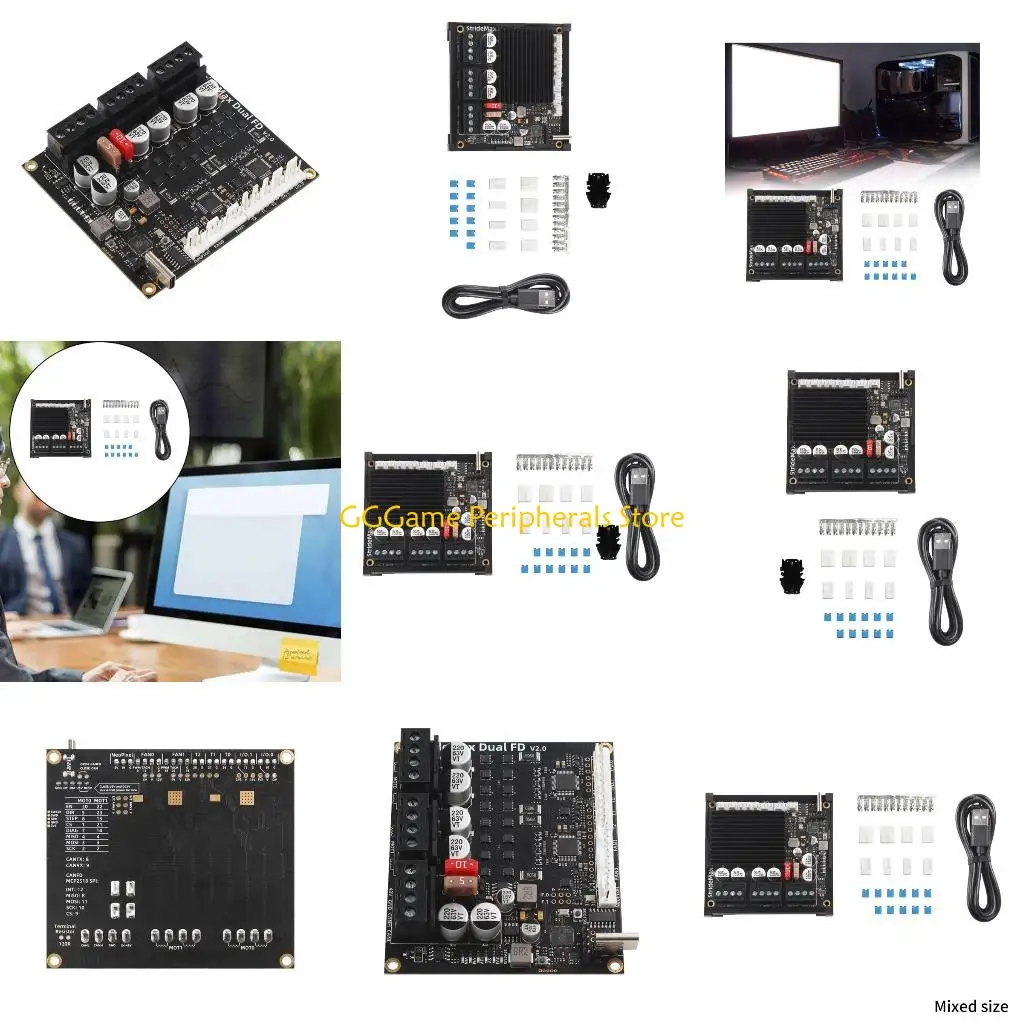 

Плата U55B StrideMax Daul FD Double TMC5160 CAN/CANFD и USB 60 В для Voron