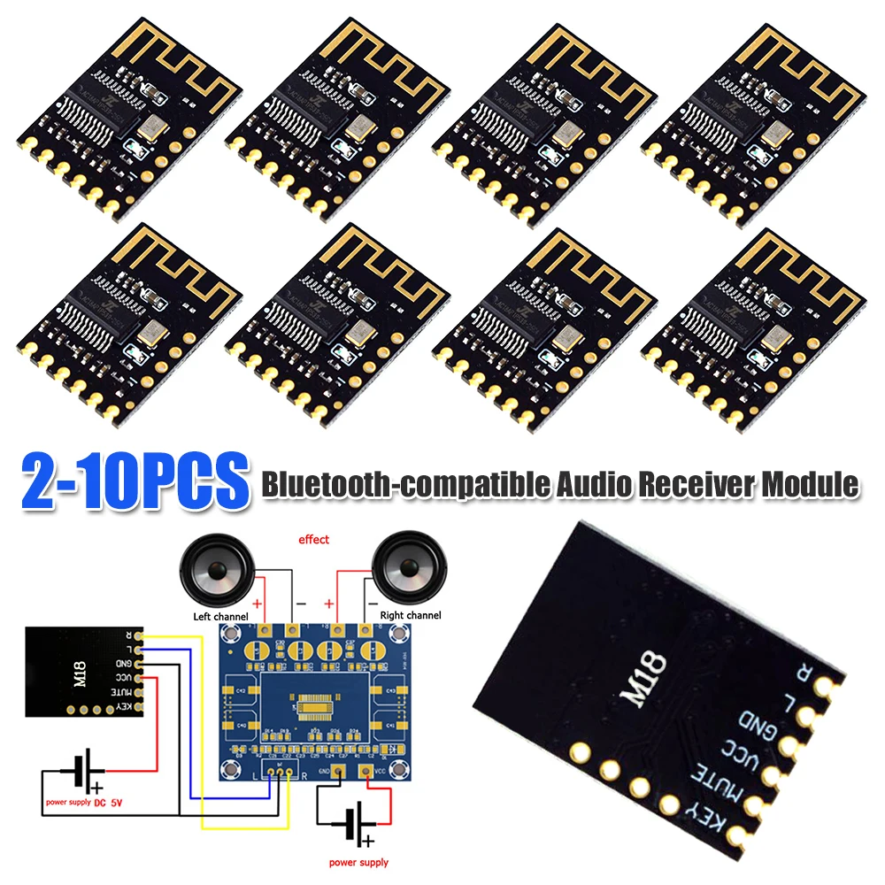 

Stereo Audio Receiving Lossless Module Bluetooth-compatible Wireless HiFi Stereo Lossless MP3 Music Decoder Board