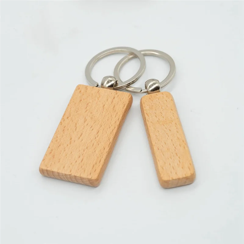 

ABQR 20Pcs Wood Engraving Blanks Rectangle Blank Wooden Key Chain Wood Blanks for Keychains (Width:1.22 Inch)