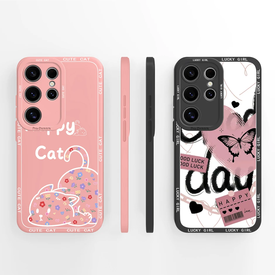 For Samsung Galaxy S25 Plus Ultra Case Fashion Butterfly Silicone Soft Cover For SamsungS25Ultra Funda GalaxyS25Plus S 25 Bumper