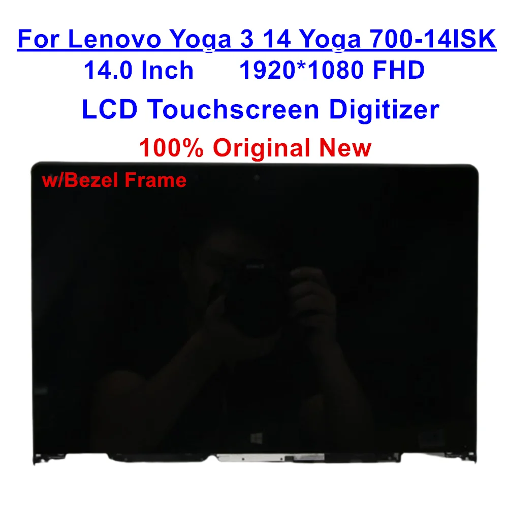 

Новый 14,0 "1920*1080 для Lenovo Yoga 3 14 Yoga 700-14ISK 5D10H35588 FHD сенсорный ЖК-экран с дигитайзером рамки