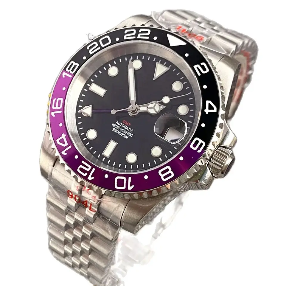 New 40mm NH34A 200M Waterproof Sapphire Crystal NH34 GMT Automatic