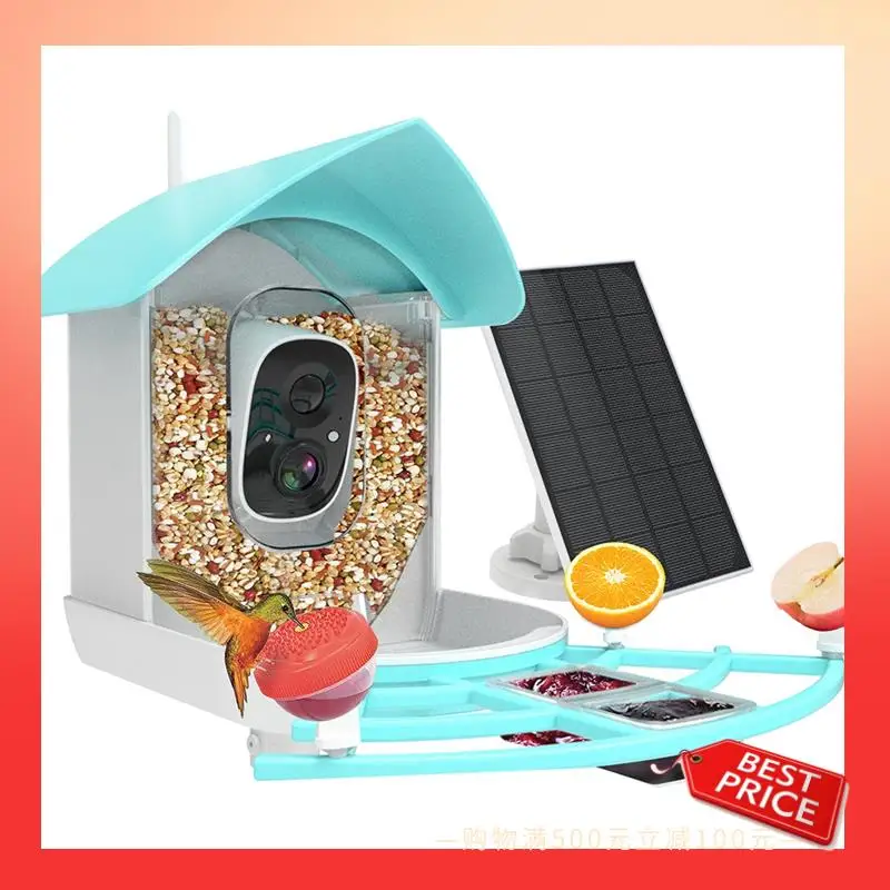 

ABNR Smart 1080P Bird Feeder With Camera WIFI APP Remote Monitoring AI Bird Camera Wireless 2MP Outdoor Bird Feeder Camera Durab