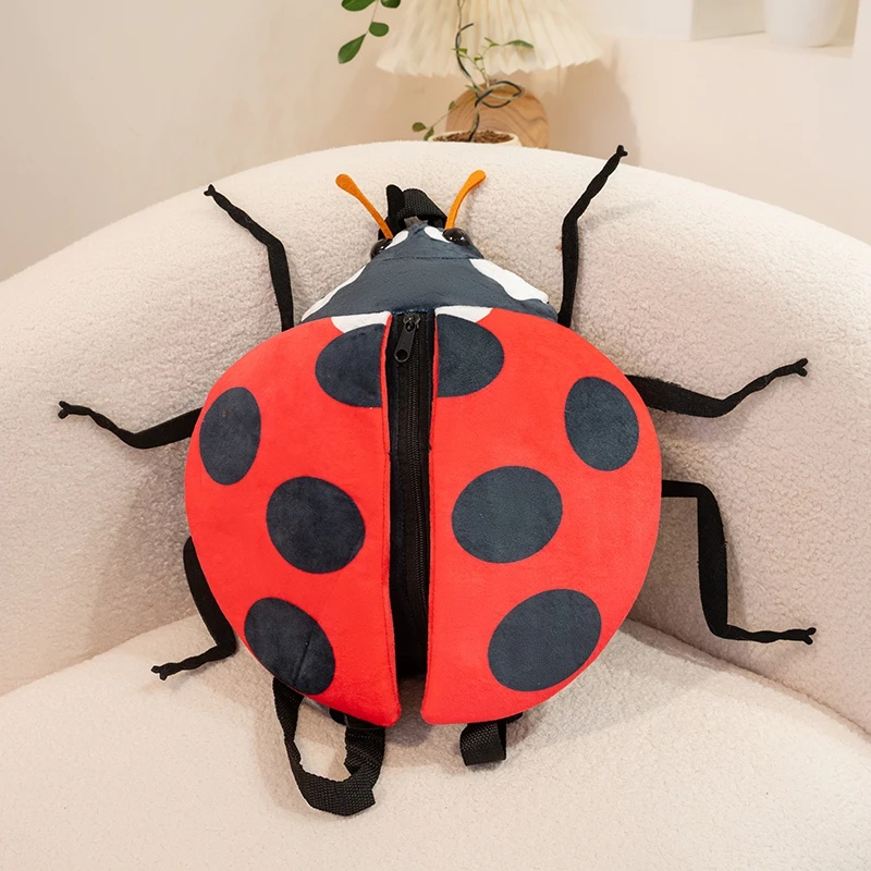 Lustige kreative Cartoon Insekt Zikade Käfer Biene Marienkäfer Mantis Plüsch Puppe Rucksack braun grün Stofftier Geschenk für Jungen und Mädchen – Detail 4