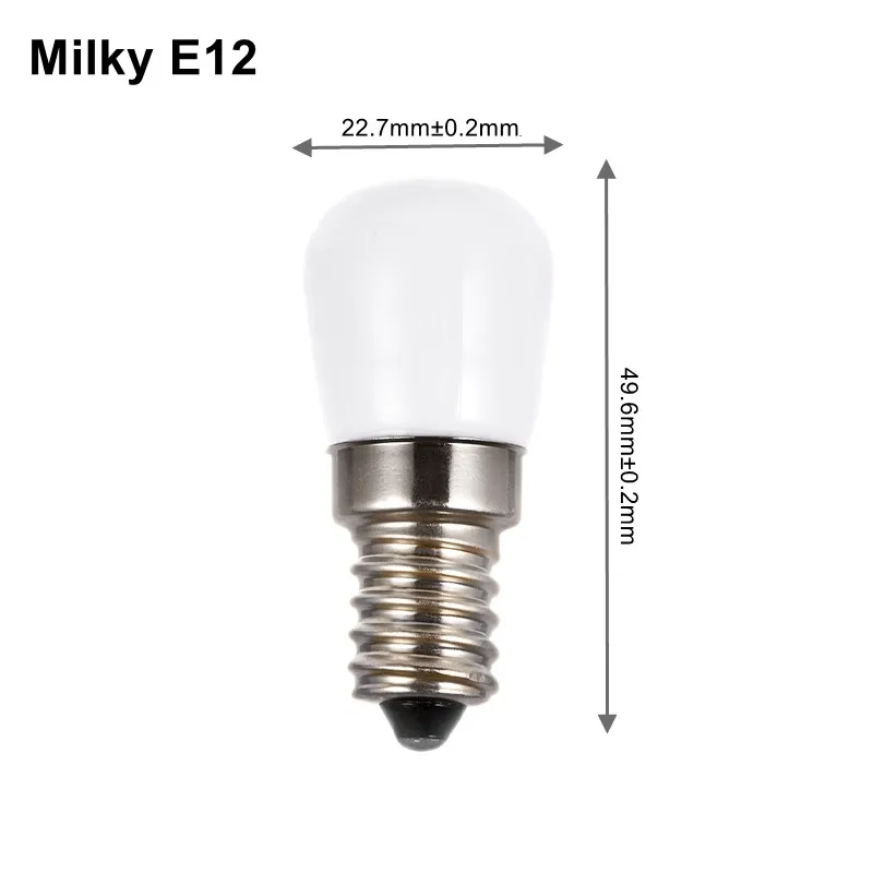 مصابيح كهربائية صغيرة 2 واط LED E14 E12 220 فولت 110 فولت 12 فولت 24 فولت 2835 SMD توفير الطاقة الثلاجة مصباح المسمار لمبة للثلاجة الفريزر