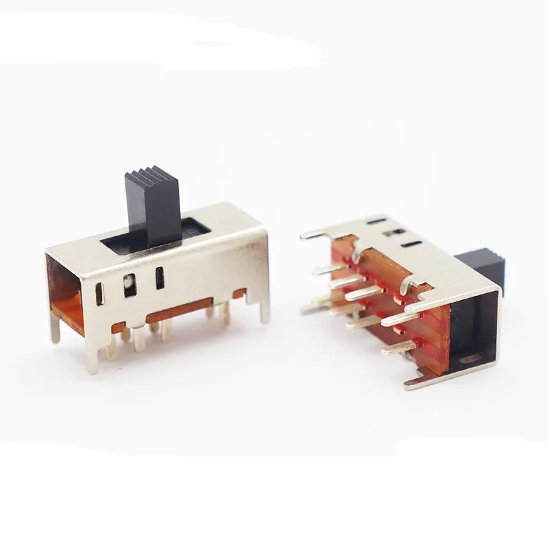 SS-23F10 3-position toggle switch, toy electrical appliance power sliding switch vertical three-position double-blade sliding