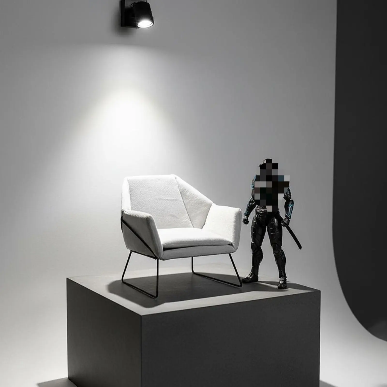 

1/6 Scale Textile Armchair Scene Scene Accessory 1/6 Scale Single Sofa Miniature Single Sofa Meticulously Crafted Doll Lounge