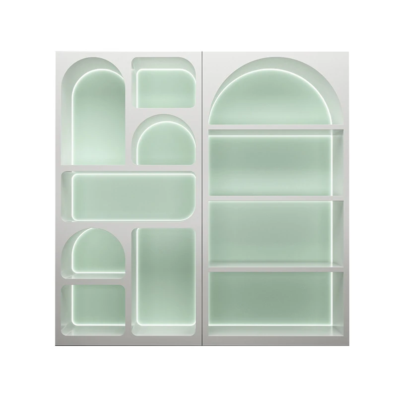 

Wooden Cosmetics Products Beauty Salon Samples Boutique Display Cabinet Shelves