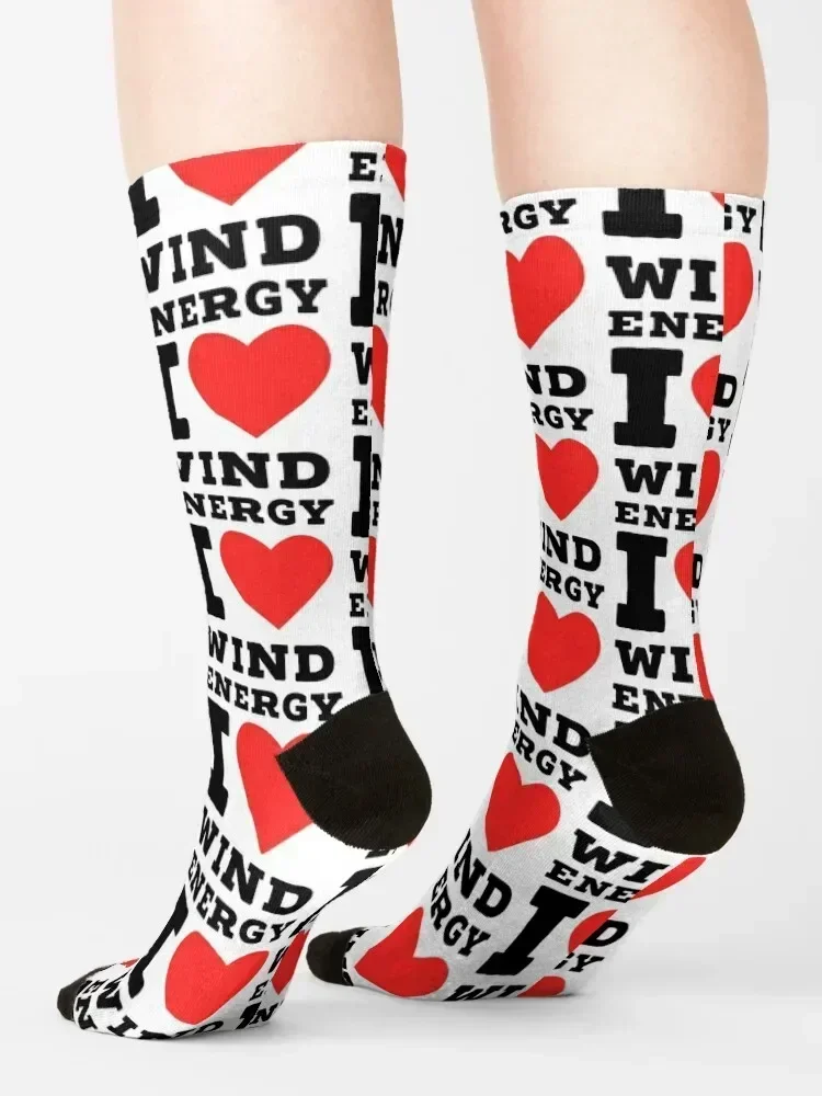 I love wind energy Socks designer brand christmas gifts kawaii Climbing Man Socks Women's