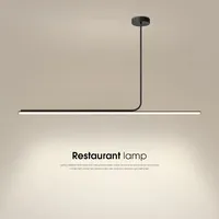 Minimalist Long Pendant Lamp 360 Luminous Strip Dining Table Dining Hanging Lights Modern Restaurant Lamp Office Light Fixture