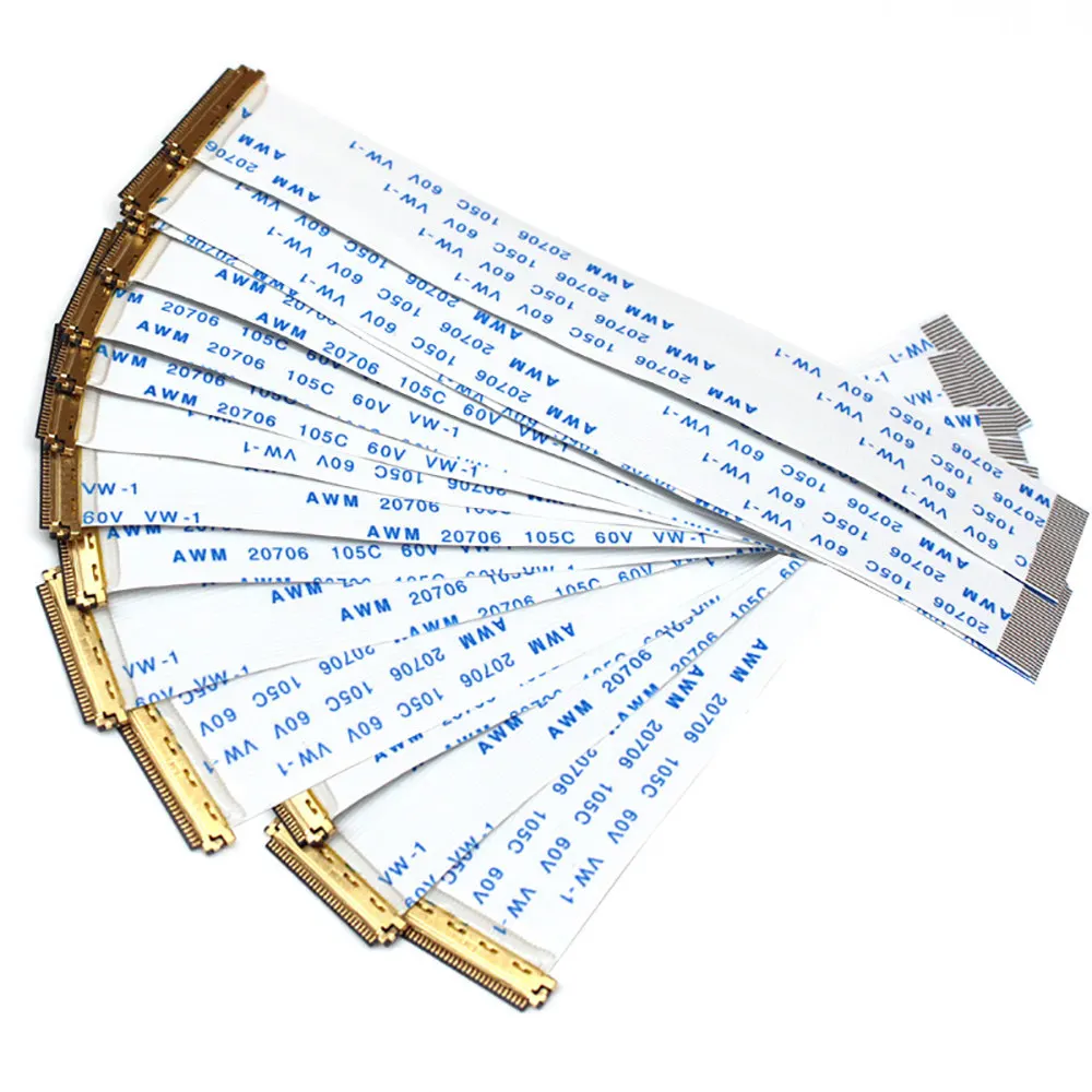 2PCS EDP 30Pin 40Pin 0.5MM Ribbon Cable AWM 20706 105C 60V VW-1 Forward Reverse Direction LCD 10CM 15CM 20CM 30CM