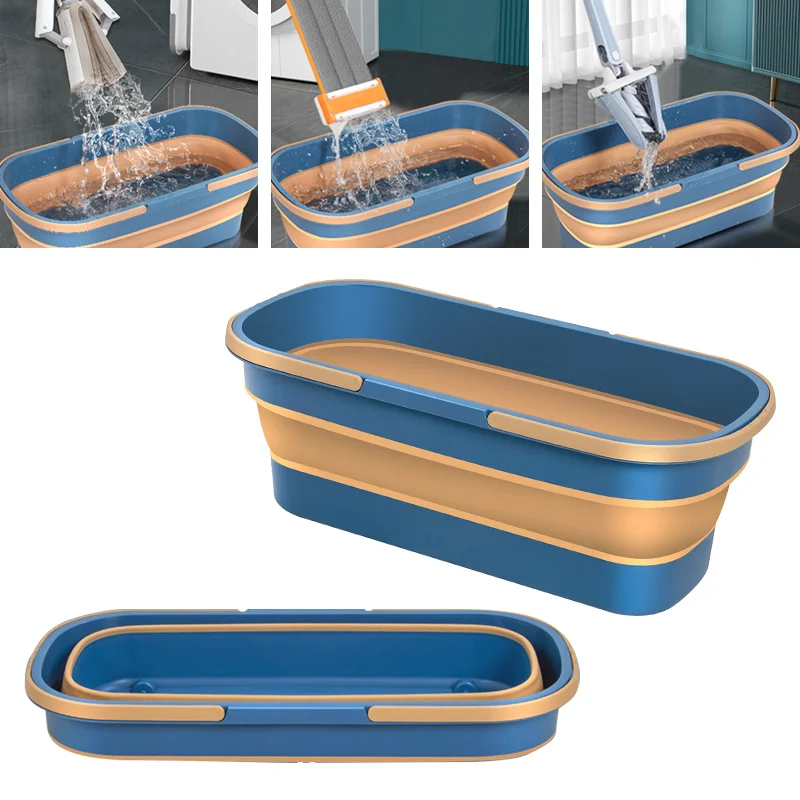 Collapsible Water Bucket Portable Folding Bucket Car Wash Basin Washing Plastic Buckets Home Cleaning Tool Foldable Mop Bucketer