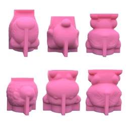 Silicone Mold 3D Flower Pot Mould DIY Handmade Crafts Plaster Crystal Epoxy Resin Mold for Home Decors A0KD