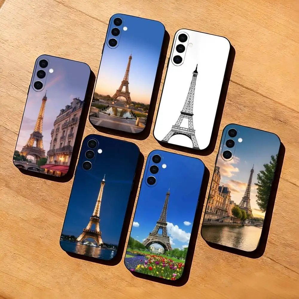Paris Eiffel Tower F-France  Phone Case For Samsung Galaxy A73,A72,A71,A70,A53,A52,A51,Soft Silicone Black Cover